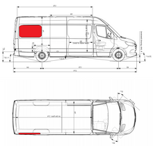 Mercedes Sprinter 2007+ Side Window - Passenger Side Rear 170