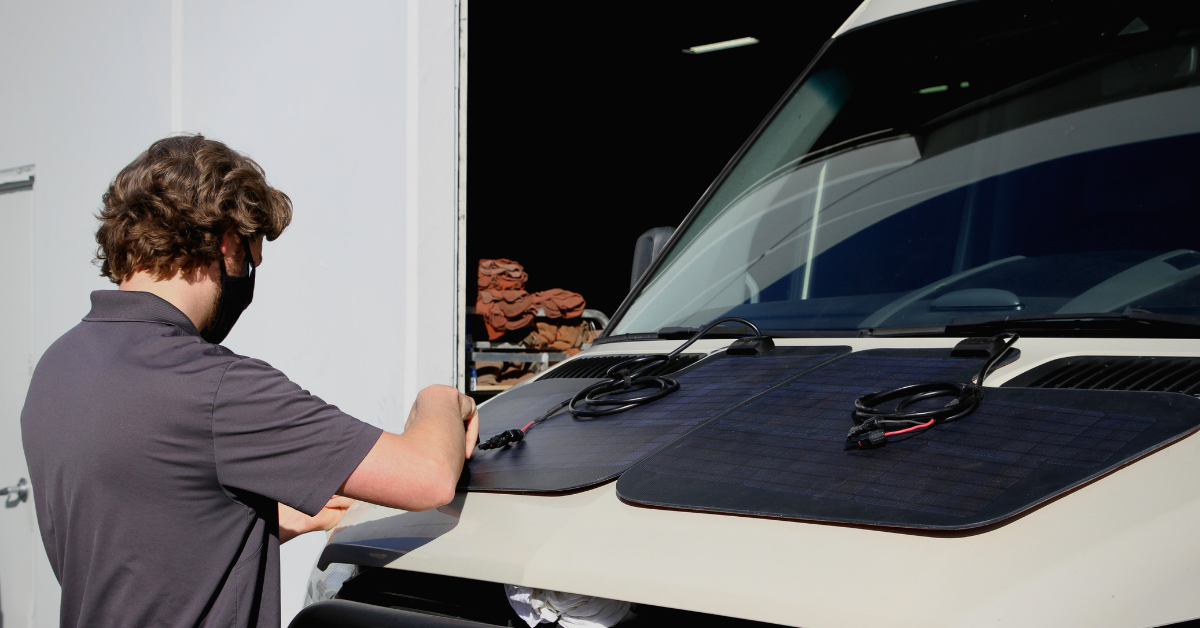 Steps to install a hood mounted solar panel